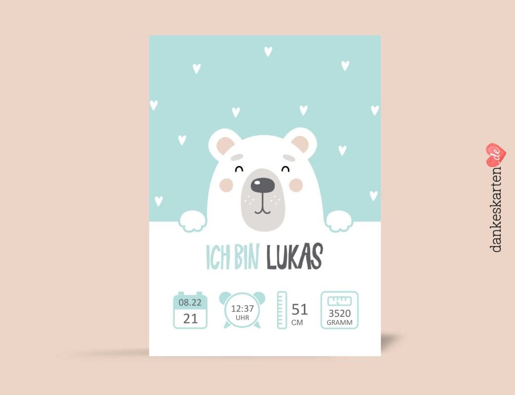 Geburtskarte Kleiner Bär