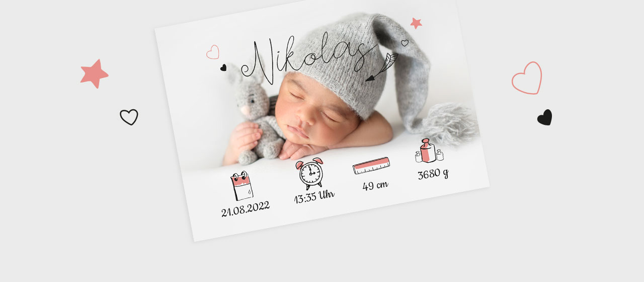 Babykarten Banner Text Mobile